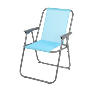 Chaise de camping pliable - Bleu turquoise