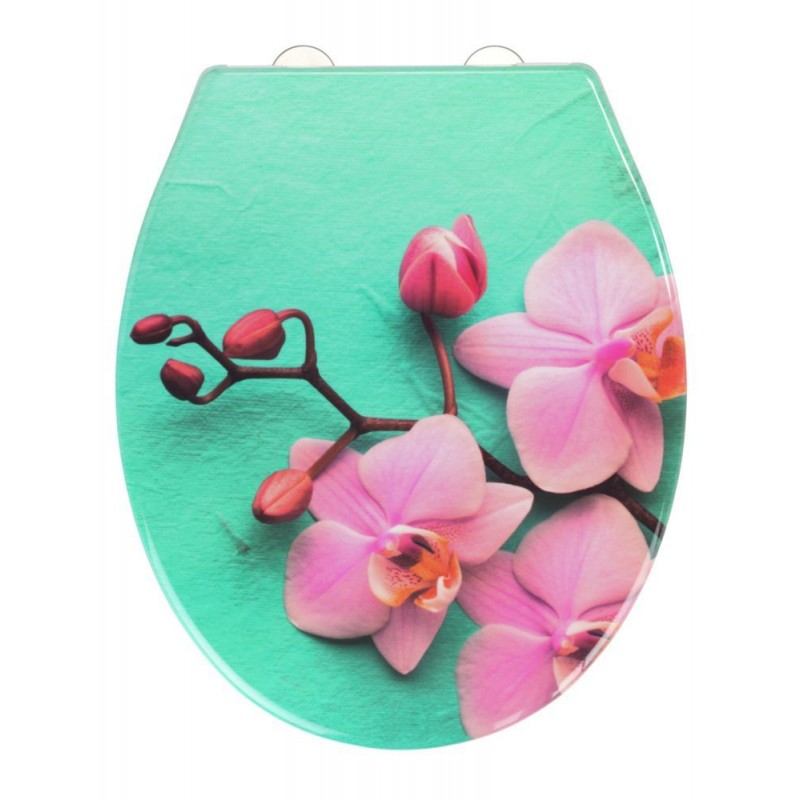 Abattant WC Orchidée - Bois - Multicolore