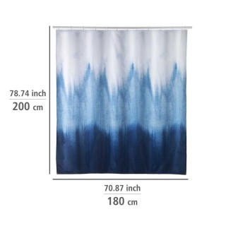 Rideau de douche Baltik 180 x 200 cm - Bleu et blanc