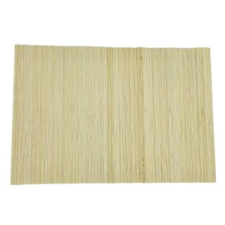 Lot de 6 sets de table en bambou blanchi rectangulaire - 45 x 30 cm