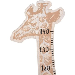 Toise enfant en bois Girafe - Hauteur 140 cm