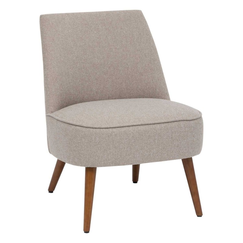 Fauteuil Gaby avec pieds en bois - Beige