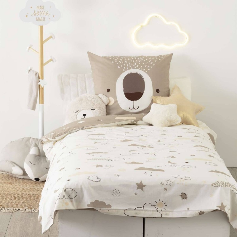 Parure de lit enfant Ourson - 100% coton 57 fils - 140 x 200 cm