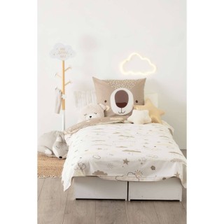 Parure de lit enfant Ourson - 100% coton 57 fils - 140 x 200 cm