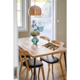 Set de table rectangulaire Palmier - 45 x 30 cm - Noir et beige