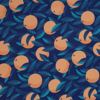 Nappe anti-tache rectangulaire Springfield - 140 x 240 cm - Bleu et orange