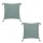 Lot de 2 coussins de chaise brodés rectangulaires Starke - 40 x 40 cm - Céladon