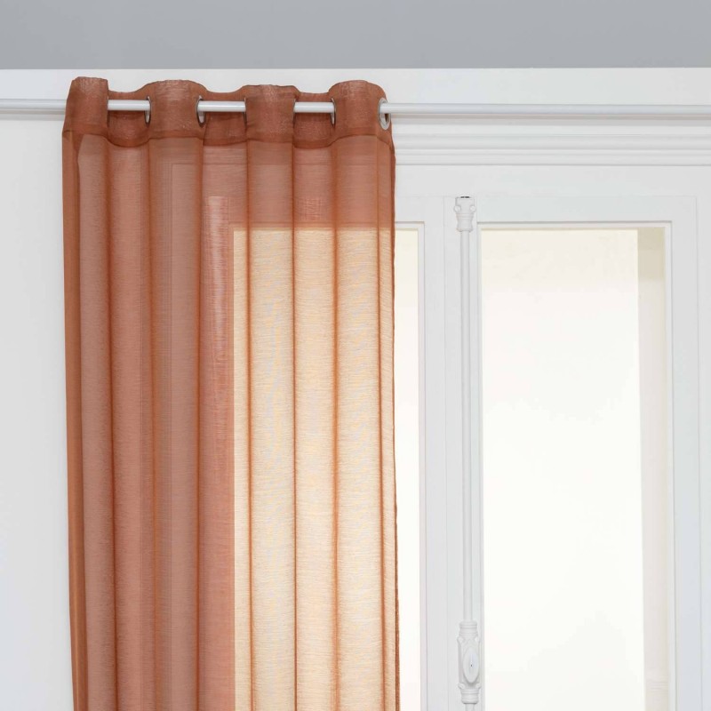 Voilage Moly - 135 x 240 cm - Terracotta