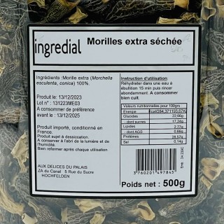 Morille extra (tête 1 à 5 cm) - Pot 500g