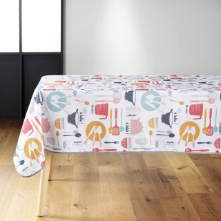 Nappe rectangulaire antitache A table - 150 x 240 cm - Multicolore