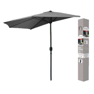 Demi parasol L.270 cm x l. 130 cm - Gris anthracite