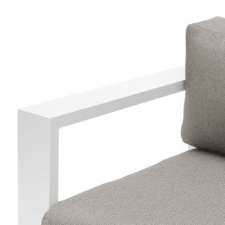 Canapé de jardin en aluminium Allure - 3 places - Gris minéral et Blanc
