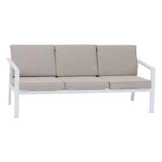 Canapé de jardin en aluminium Pavane - 3 places - Blanc