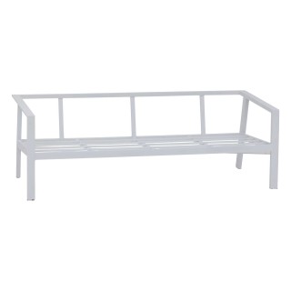 Canapé de jardin en aluminium Pavane - 3 places - Blanc