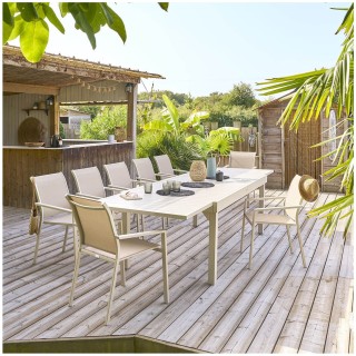 Table de jardin extensible Piazza en aluminium - 12 Places