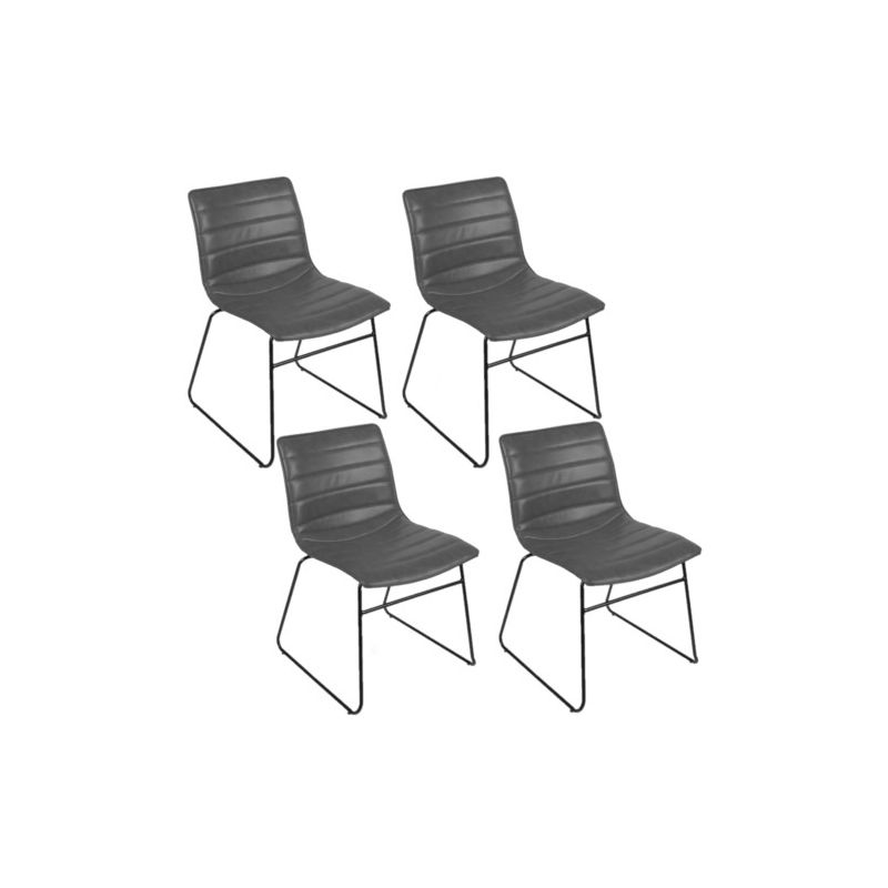 Lot de 4 Chaises design industriel Brooklyn - Gris