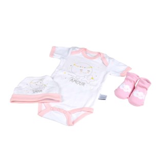 Coffret de naissance avec body, bonnet et chaussettes 0-1 mois - Lune