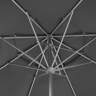 Parasol droit Rond télescopique Easyo - Diam. 330 cm - Ardoise