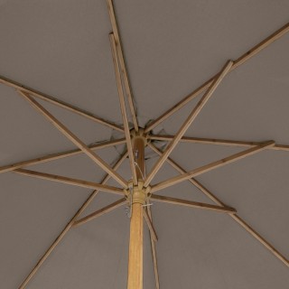 Parasol droit Rond Tinaei - Diam. 300 cm - Noisette