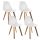 4 Chaises design scandinave à coque Holga - Blanc