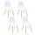 Lot de 4 Chaises design scandinave Taho - Blanc