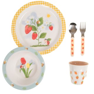 Coffret set repas 5 pièces Printemps