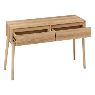 Console 2 tiroirs Liam en bois - Marron