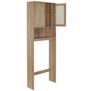 Meuble dessus WC Bali en cannage - Marron