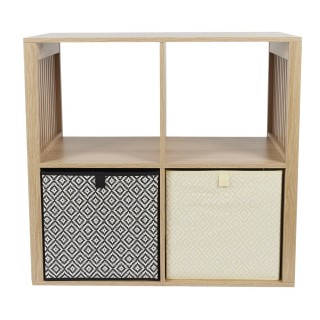 Etagère de rangement 4 cases Saulk - Marron