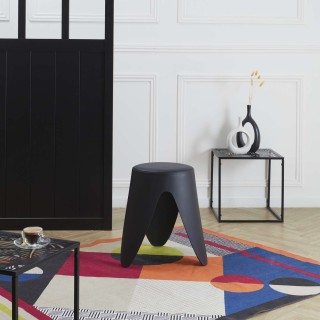 Tabouret d'appoint empilable Emma - Noir