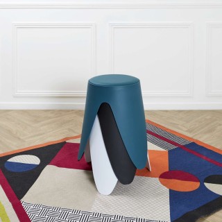 Tabouret d'appoint empilable Emma - Blanc