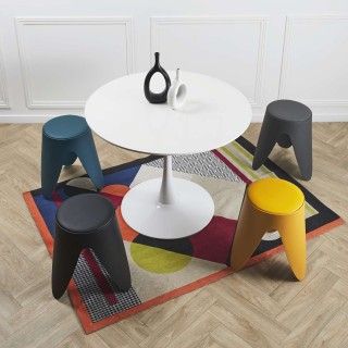 Tabouret d'appoint empilable Emma - Jaune