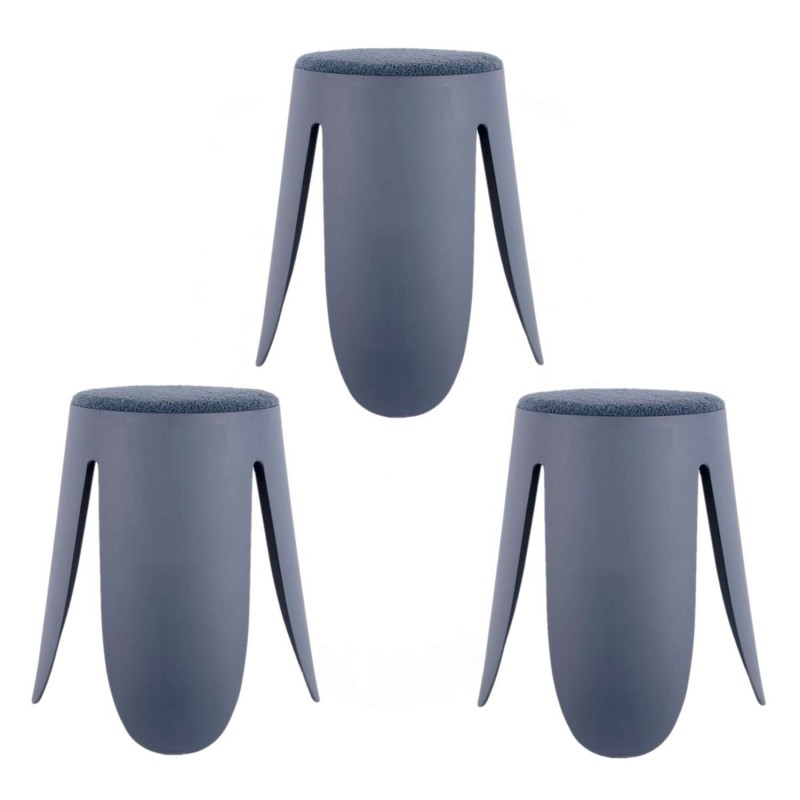 Lot de 3 tabourets Keystone - Bleu