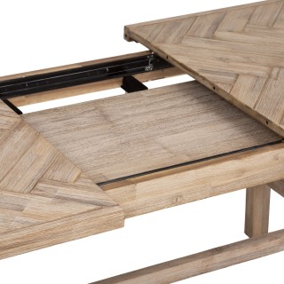 Table à manger extensible Aeris en bois pour 6 à 8 personnes - Marron