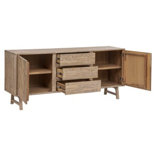 Buffet 3 tiroirs et 2 portes Aeris en bois - Marron