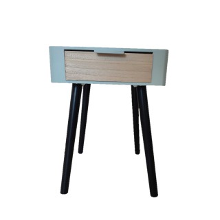 Table de chevet Artesia en bois 1 tiroir - Bleu ciel