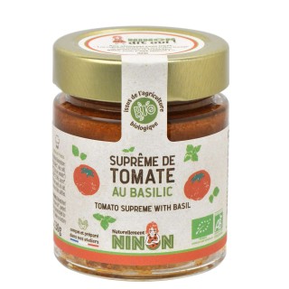 Suprême de tomates au basilic BIO - Pot 130g