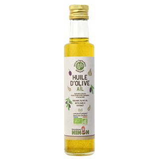 Huile d’olive extra vierge ail BIO - Bouteille 250ml