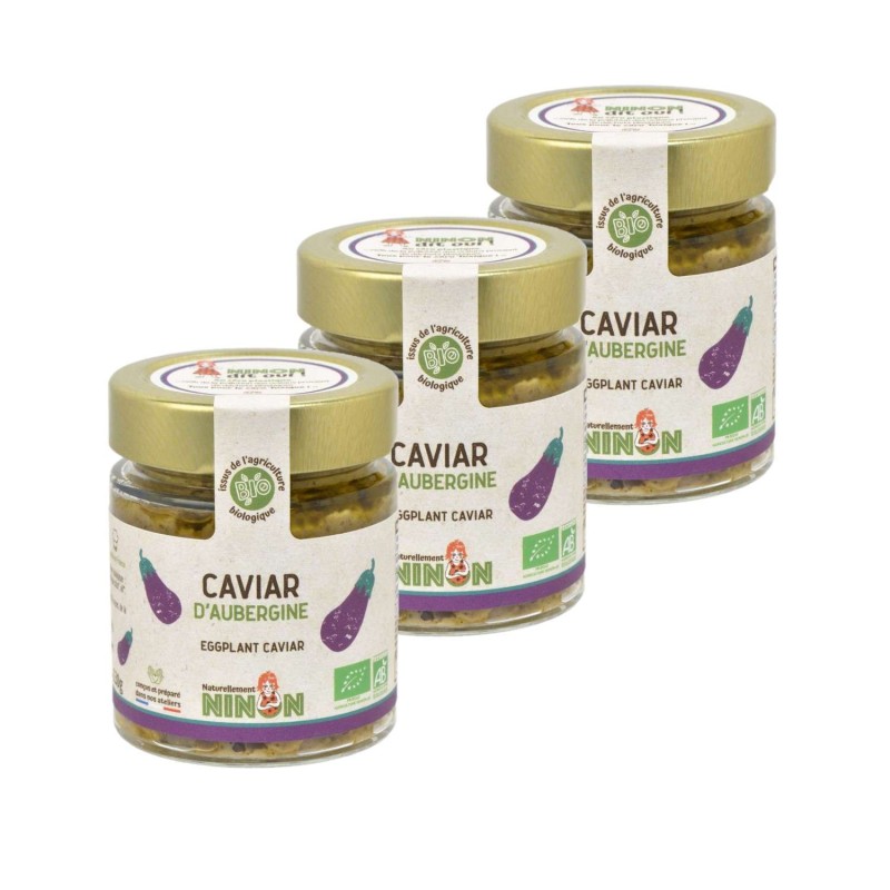 Lot 3x Caviar d’aubergine BIO - Pot 130g