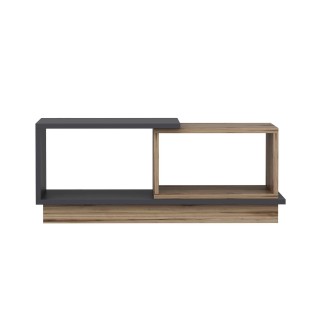 Table basse 2 niches Zéline en bois - Anthracite et beige