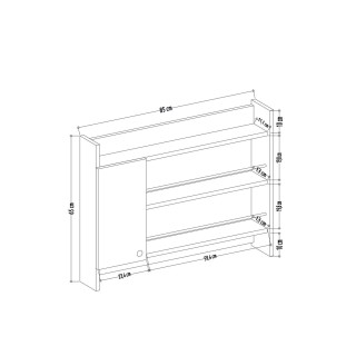 Etagère de cuisine 1 porte Hector en bois - Blanc