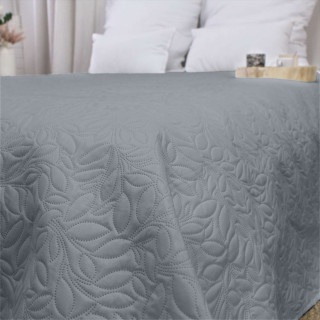 Couvre-lit à dessin floral - 240 x 220 cm - Gris