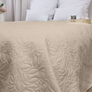 Couvre-lit à dessin floral - 240 x 220 cm - Beige