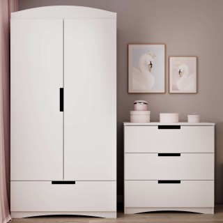 Armoire Classic - Kocot Kids - L. 90 x H. 183,5 cm - Blanc