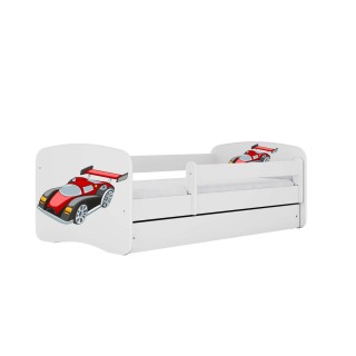 Lit Babydreams Voiture de course avec matelas - Kocot Kids - 70 x 140 cm - Blanc