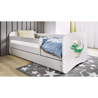 Lit Babydreams Dino avec tiroir - Kocot Kids - 70 x 140 cm - Blanc