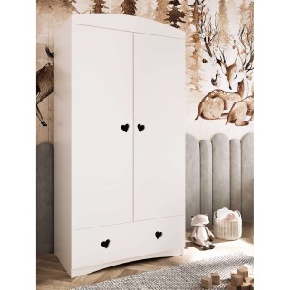 Armoire Julia - Kocot Kids - L. 90 x H. 183,5 cm - Blanc