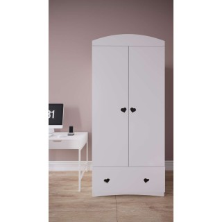 Armoire Julia - Kocot Kids - L. 90 x H. 183,5 cm - Blanc