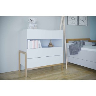 Commode Victor - Kocot Kids - L. 100 x H. 90 cm - Blanc