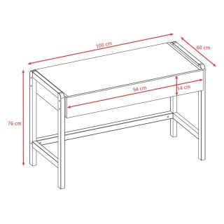 Bureau Victor - Kocot Kids - L. 100 x H. 76 cm - Blanc